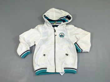 Veste légère zippée blanche ORC à capuche