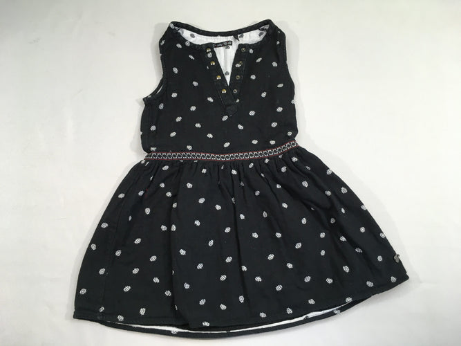 Robe s.m noir motifs cachemire, moins cher chez Petit Kiwi