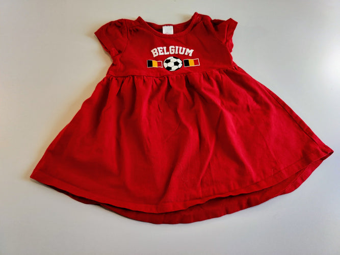 Robe m.c rouge foot "Belgium", moins cher chez Petit Kiwi