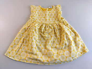 Robe s.m jaune à fleurs