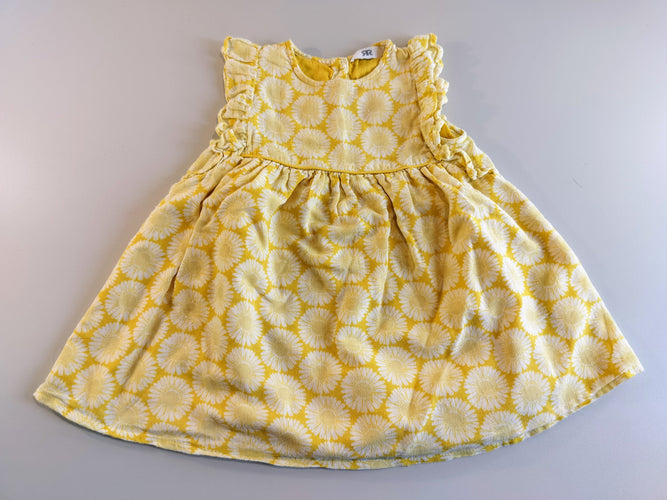 Robe s.m jaune à fleurs, moins cher chez Petit Kiwi