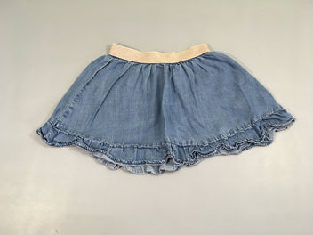 Jupe denim taille irisé