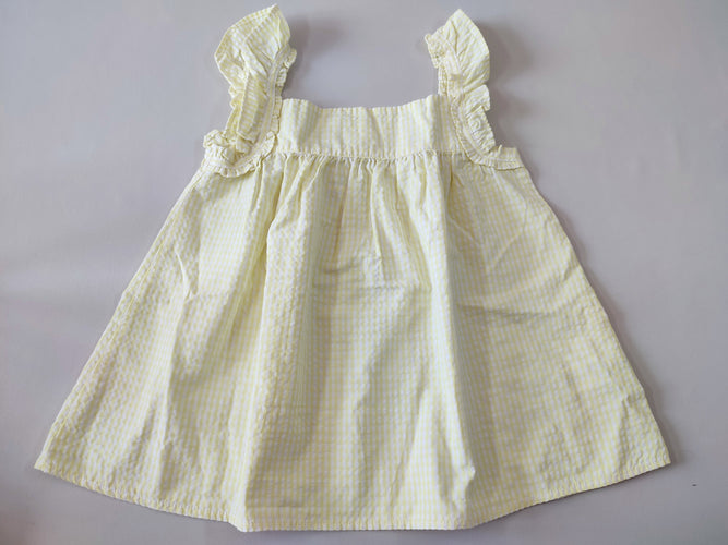 Blouse bretelles jaune rayée blanche, moins cher chez Petit Kiwi