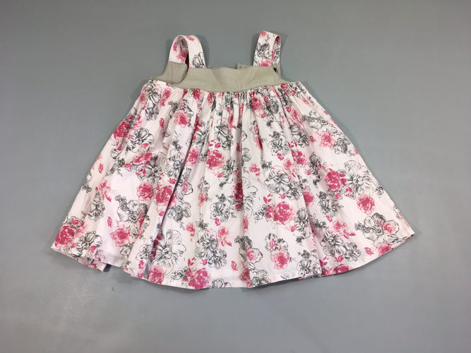 Robe s.m rose fleurs, moins cher chez Petit Kiwi