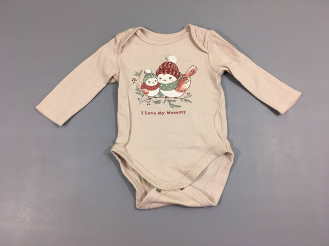 Body m.l beige oiseaux, moins cher chez Petit Kiwi