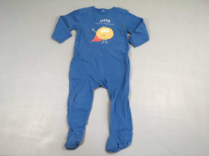 Pyjama jersey bleu- Little -Bouloché, moins cher chez Petit Kiwi