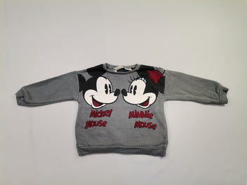 Sweat gris Disney Mickey et Minnie