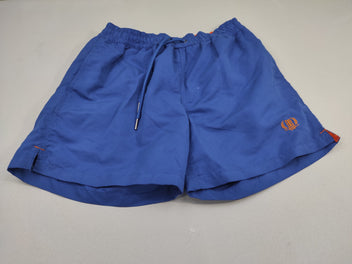 Maillot boxer bleu écusson orange 