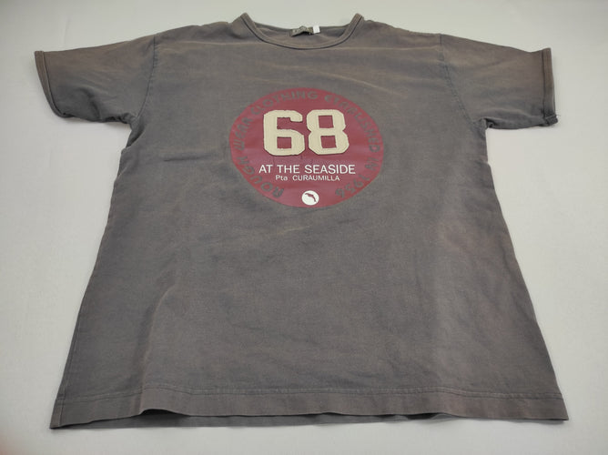 T-shirt m.c brun "68 at the seaside", moins cher chez Petit Kiwi