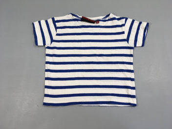 T-shirt m.c blanc rayé bleu