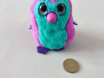 Peluche interactive Hatchimals oiseau mauve et vert, 10cm