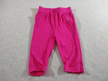 Pantalon fluide fushia , petit noeud, coeur argenté