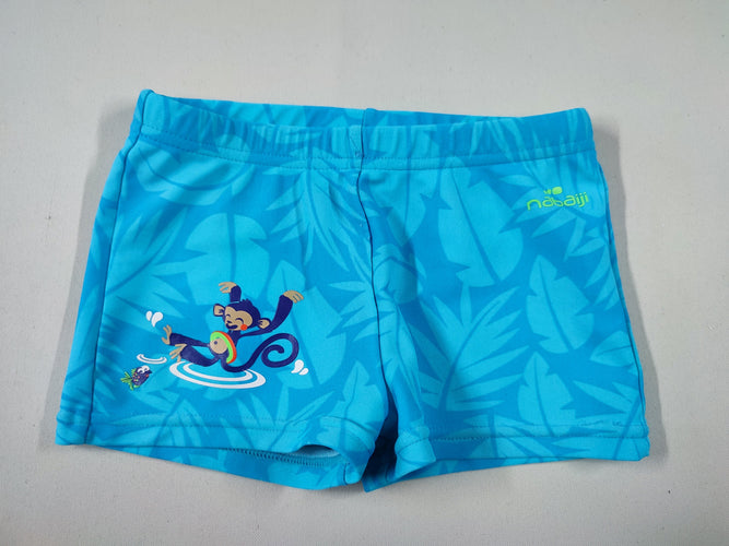 Maillot boxer bleu singe, Nabaiji, moins cher chez Petit Kiwi