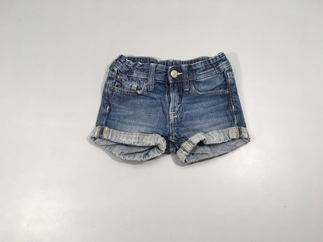 Short en jean revers, 100% coton, moins cher chez Petit Kiwi