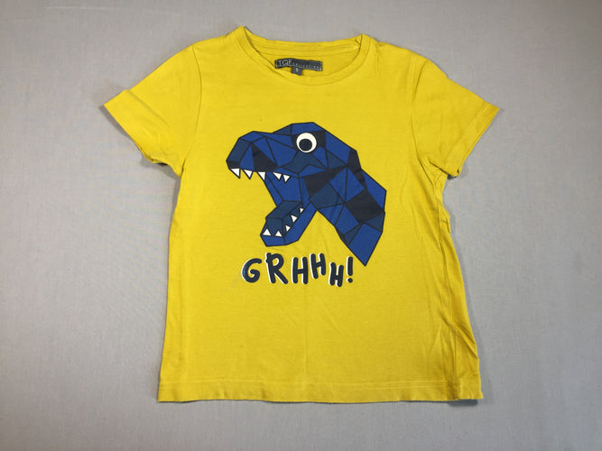 T-shirt m.c jaune dino bleu GRHHH, moins cher chez Petit Kiwi