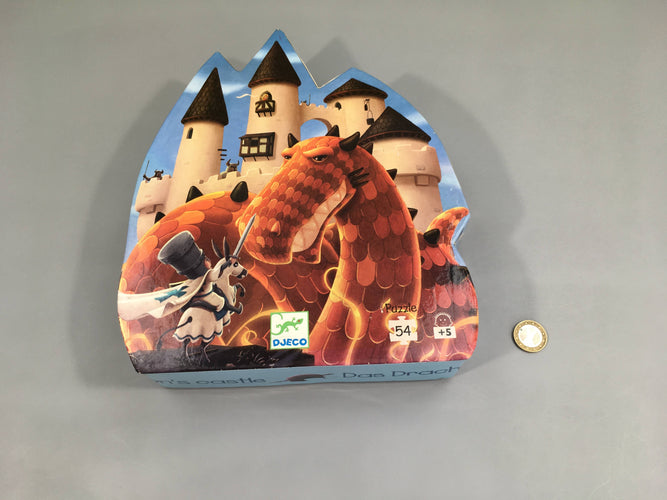 Complet Puzzle le château au dragon 54pcs, 5+, moins cher chez Petit Kiwi