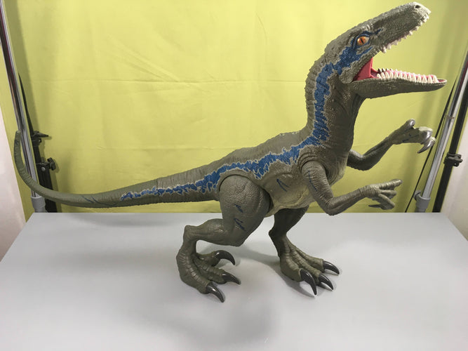 Dinosaure géant velociraptor articulé, 50x80cm, moins cher chez Petit Kiwi