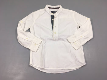 Chemise m.l blanche col mao