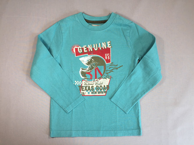 T-shirt m.l jersey épais turquoise, moins cher chez Petit Kiwi