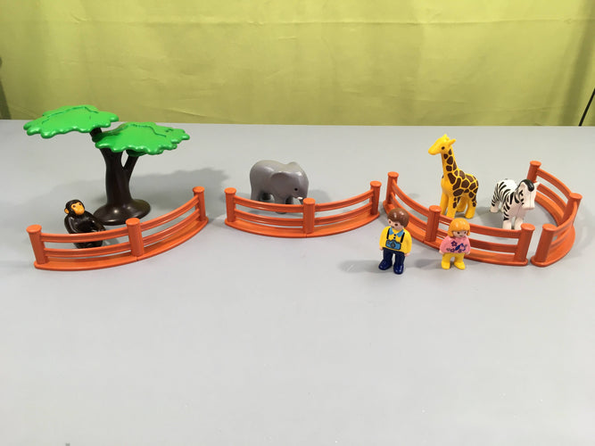 Playmobil 1.2.3 6742 Le Zoo Complet, moins cher chez Petit Kiwi