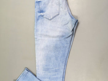 Jeans clair effet délavé effet rapiecé 26-32