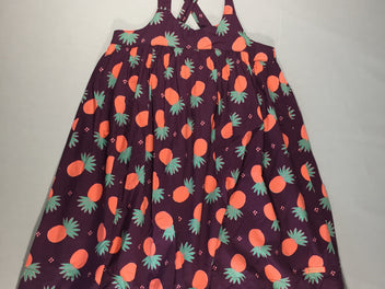 Robe à bretelles aubergine - ananas