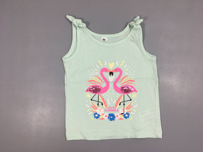 T-shirt s.m bleu flamants roses, moins cher chez Petit Kiwi