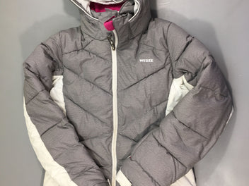 Veste de ski gris-blanc-rose Wed'ze