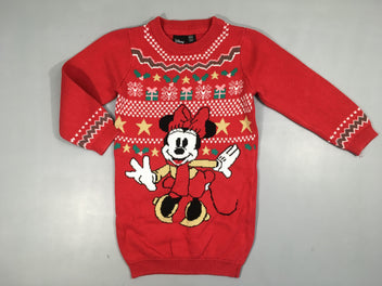 Robe m.l pull rouge Noël Minnie