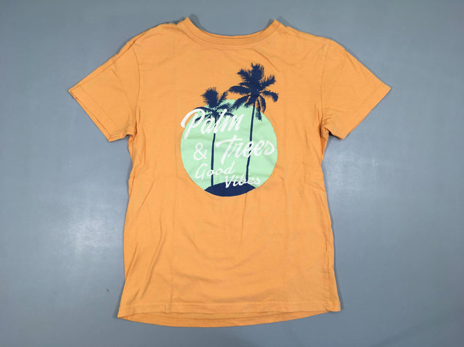 T-shirt m.c orange palmiers, moins cher chez Petit Kiwi