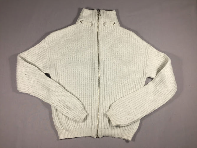 Gilet zippé blanc - XS, moins cher chez Petit Kiwi