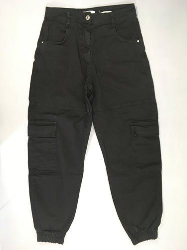 Pantalon cargo noir jogger, T36, moins cher chez Petit Kiwi