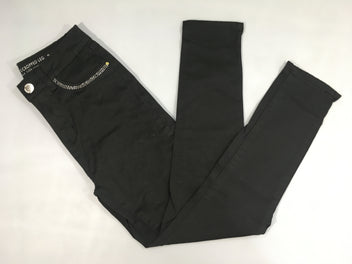 Pantalon noir high waist cropped leg strass, T34
