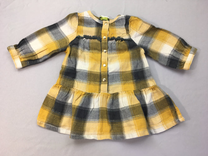 Robe m.l flanelle arc moutarde fil doré, moins cher chez Petit Kiwi