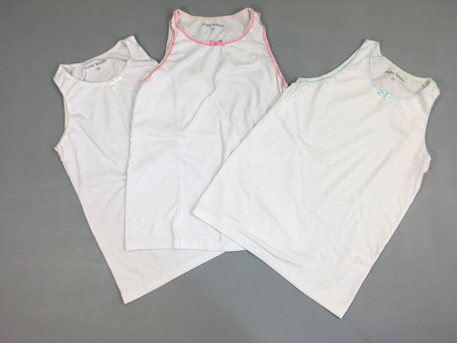 Lot de 3 chemisettes s.m blanches noeuds, moins cher chez Petit Kiwi