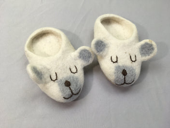 Chaussons ours polaire en feutrine 24-25