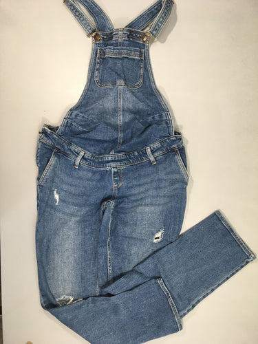 Salopette de grossesse en denim stretch, moins cher chez Petit Kiwi