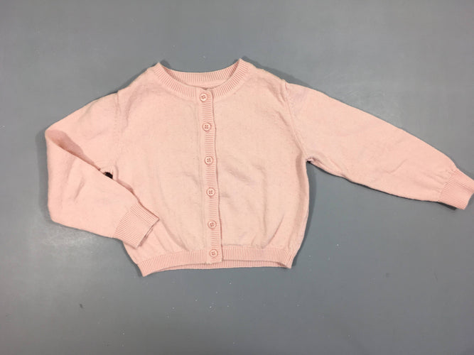 Gilet rose plumetis, moins cher chez Petit Kiwi