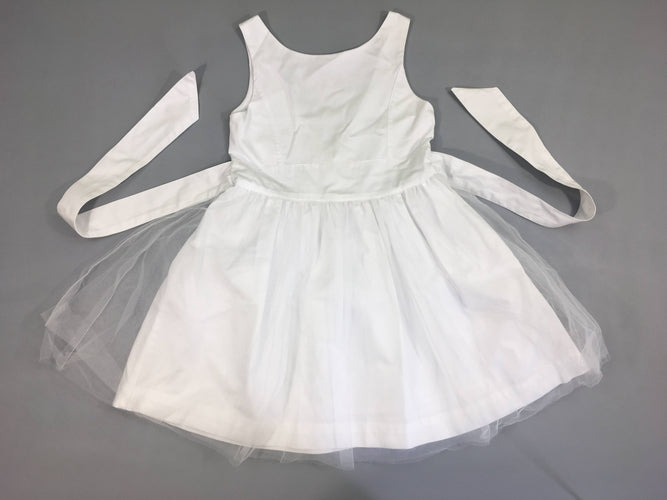 Robe s.m blanche tulle, moins cher chez Petit Kiwi