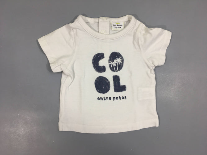 T-shirt m.c blanc Cool, moins cher chez Petit Kiwi