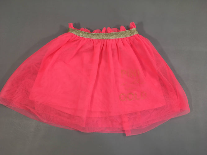 Jupe tulle rose vif, moins cher chez Petit Kiwi