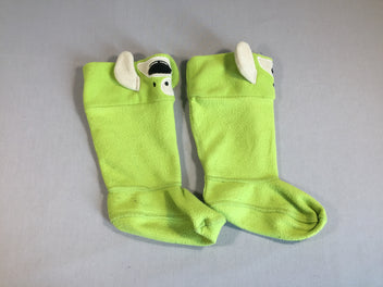 Chaussons en polar vert pour mettre dans des bottes