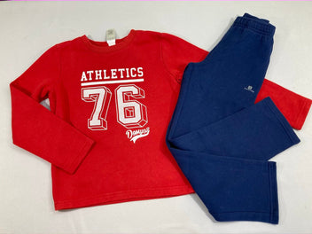 Sweat rouge 76 + pantalon de training bleu foncé