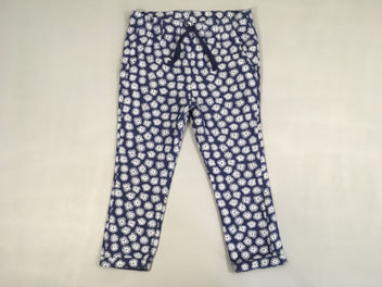 Pantalon molleton bleu motifs revers