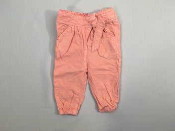 Pantalon léger rose taille et chevilles élastiques