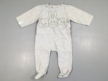 Pyjama jersey gris chiné Paco/lola, bouloché