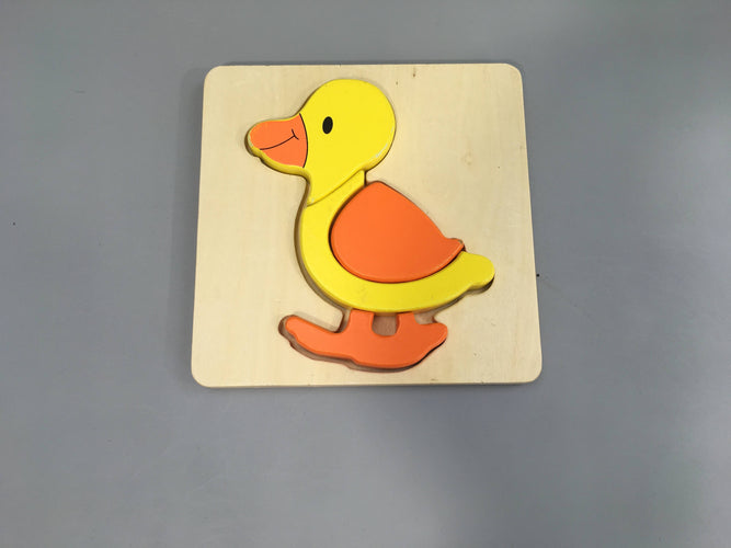 Planche puzzle en bois Canard, moins cher chez Petit Kiwi