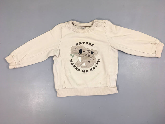 Sweat beige koalas, moins cher chez Petit Kiwi