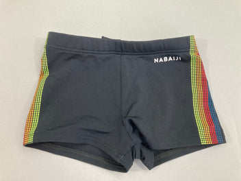 Maillot boxer noir bandes multicolores nabaji