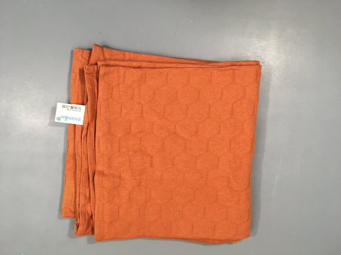 Couverture légère jersey terra cotta, 100% coton, moins cher chez Petit Kiwi